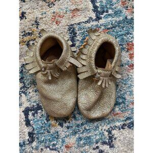 Freshly Picked Let It Go Gold Moccasins